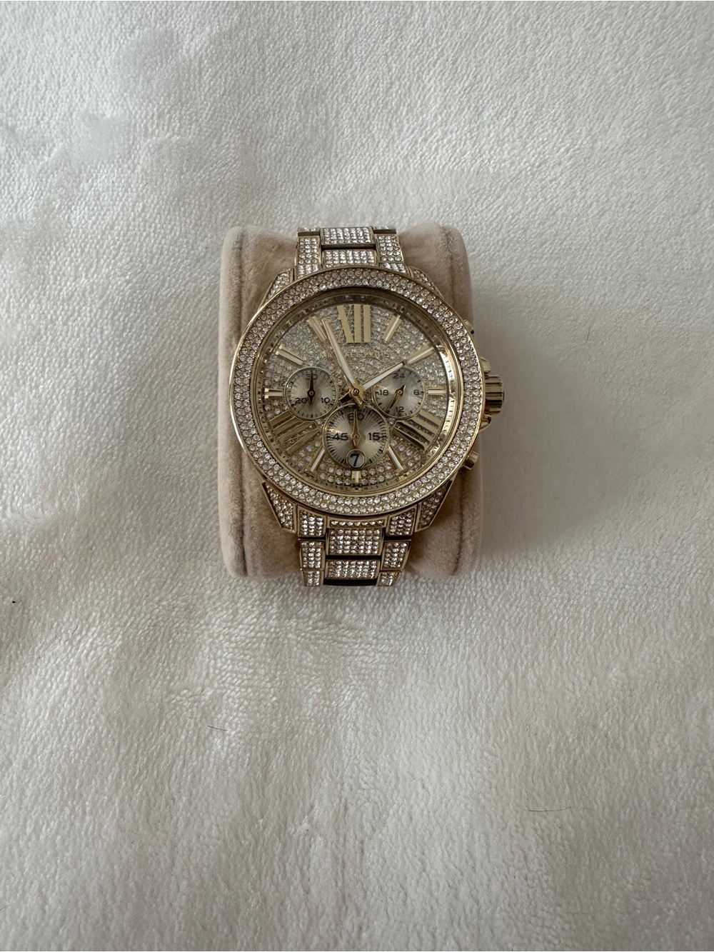 Michael Kors Gold-Tone Crystal Watch